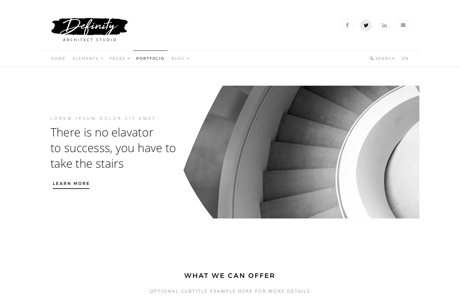 Definity WordPress theme | Architect Demo