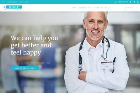 Definity WordPress theme | Medical Demo